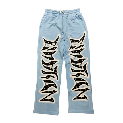 Mixed Emotional Brand Blue Graffiti Sweatpants